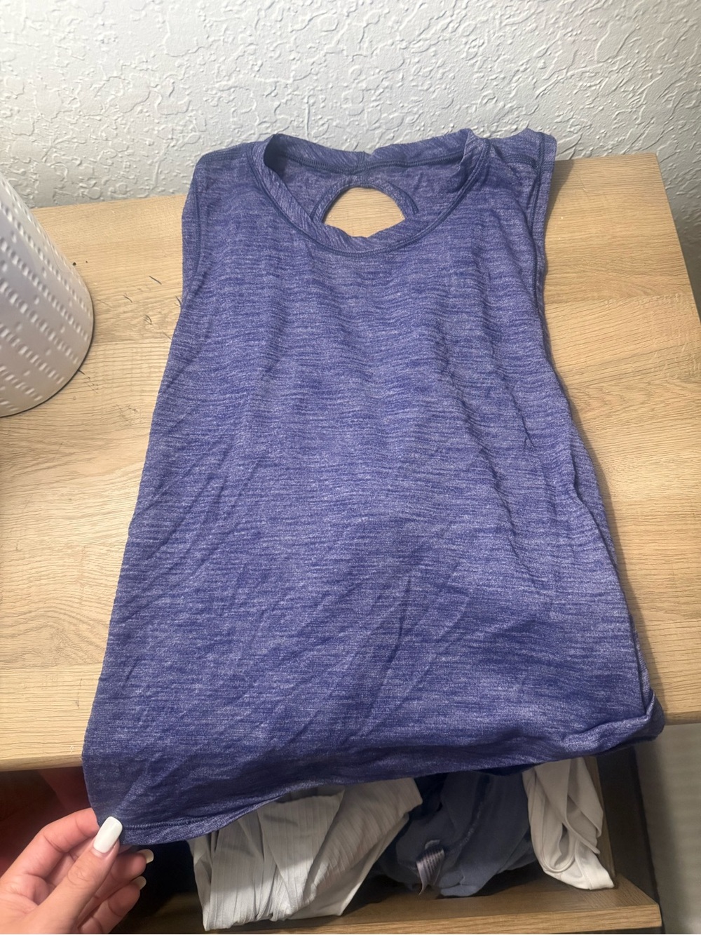 lululemon athletica Heathered Purple Keyhole Tank